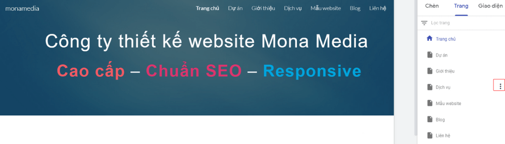 Tạo trang web miễn phí bằng cách sử dụng các trang web của google - Nguồn ảnh: Mona-Media